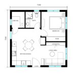 500sqft adu plan square design