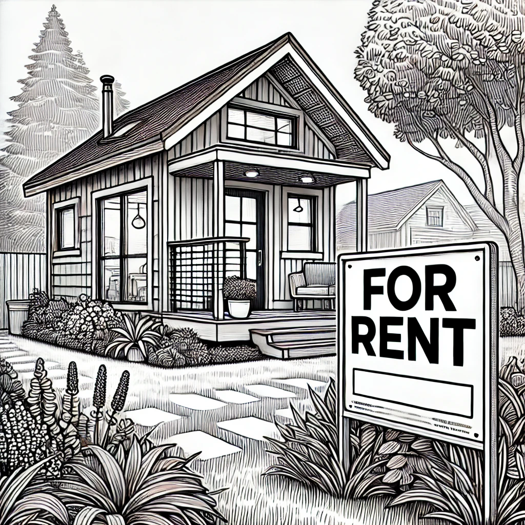 An illustration of an ADU up for rent